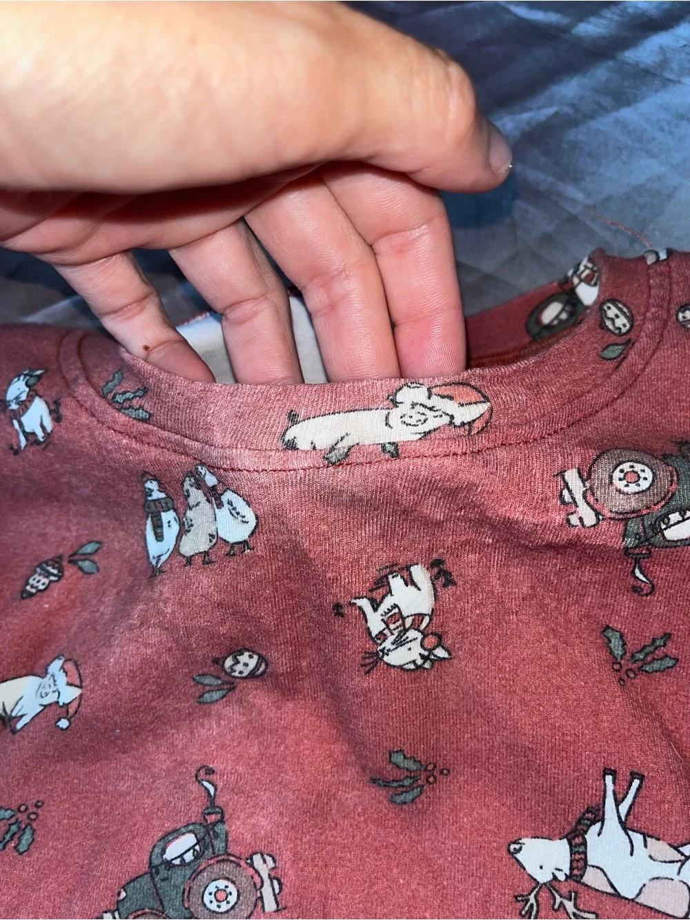 Kids Red Tractor & Animal Pajama Set